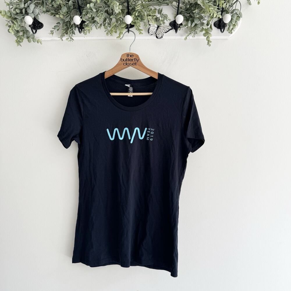 Womens WYN Cycling 2019 Navy Crew Neck Tee Medium #KT